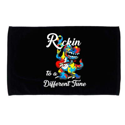 Rockin To A Different Tune Autism Dinosaur Microfiber Hand Towel