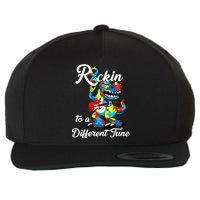 Rockin To A Different Tune Autism Dinosaur Wool Snapback Cap