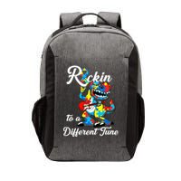 Rockin To A Different Tune Autism Dinosaur Vector Backpack