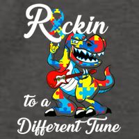 Rockin To A Different Tune Autism Dinosaur Vector Backpack