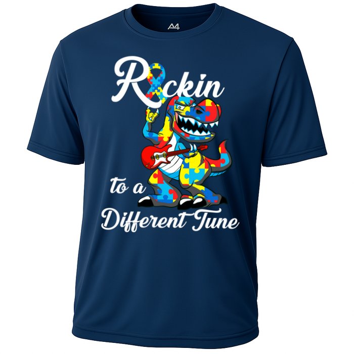Rockin To A Different Tune Autism Dinosaur Performance Shirt