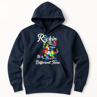 Rockin To A Different Tune Autism Dinosaur Hoodie