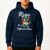 Rockin To A Different Tune Autism Dinosaur Hoodie