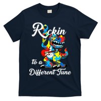 Rockin To A Different Tune Autism Dinosaur T-Shirt