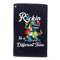 Rockin To A Different Tune Autism Dinosaur Golf Towel