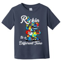 Rockin To A Different Tune Autism Dinosaur Toddler T-Shirt