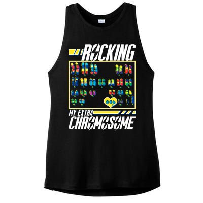 Rocking My Extra Chromosome Ladies PosiCharge Tri-Blend Wicking Tank