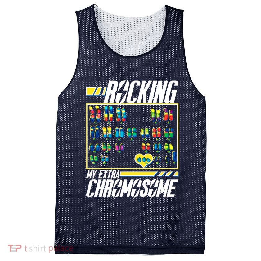 Rocking My Extra Chromosome Mesh Reversible Basketball Jersey Tank