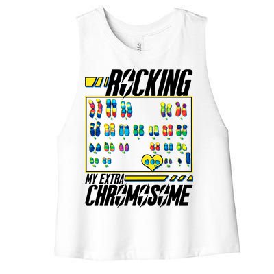 Rocking My Extra Chromosome Women's Racerback Cropped Tank