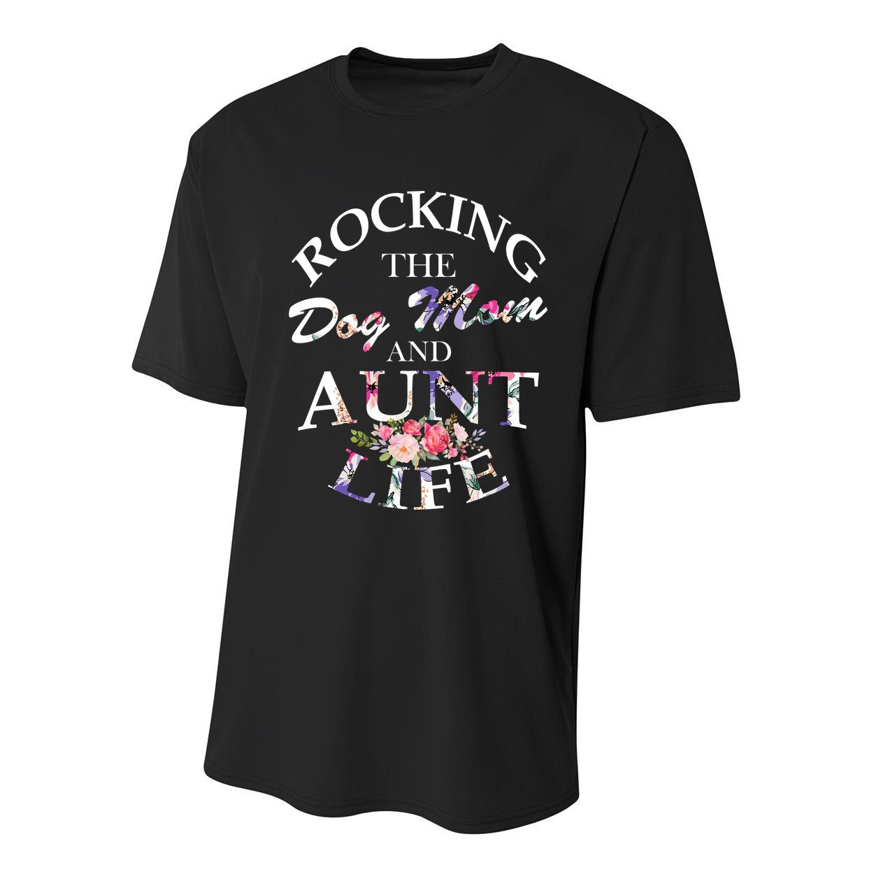 Rocking The Dog Mom And Aunt Life Youth Performance Sprint T-Shirt