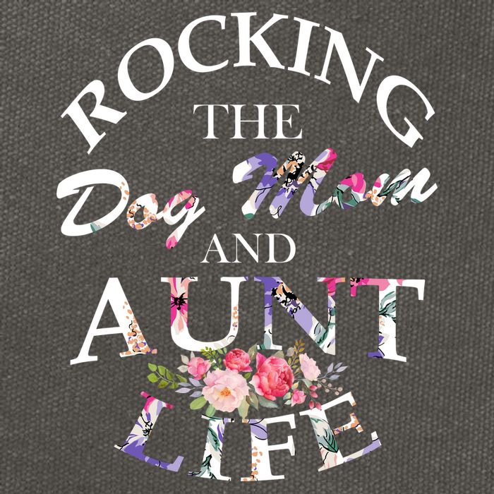Rocking The Dog Mom And Aunt Life Cotton Canvas Backpack