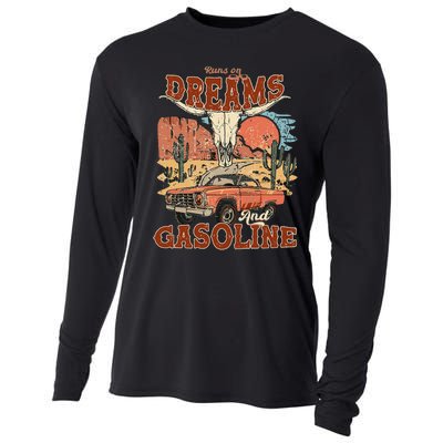 Runs On Dreams And Gasoline I Got A Heart Like A Truck Cooling Performance Long Sleeve Crew