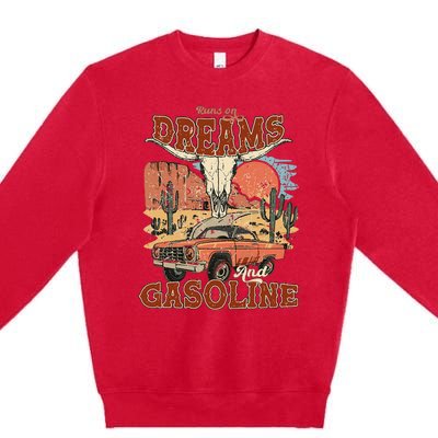 Runs On Dreams And Gasoline I Got A Heart Like A Truck Premium Crewneck Sweatshirt