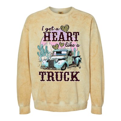 Runs On Dreams And Gasoline I Got A Heart Like A Truck Colorblast Crewneck Sweatshirt