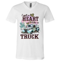 Runs On Dreams And Gasoline I Got A Heart Like A Truck V-Neck T-Shirt