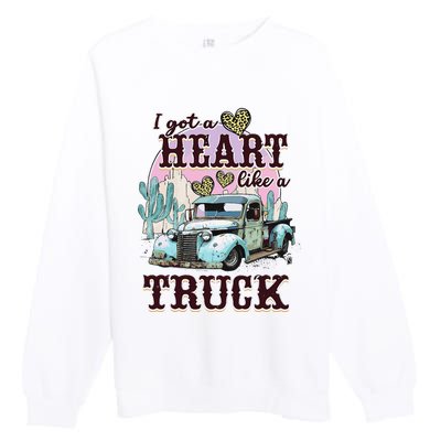 Runs On Dreams And Gasoline I Got A Heart Like A Truck Premium Crewneck Sweatshirt