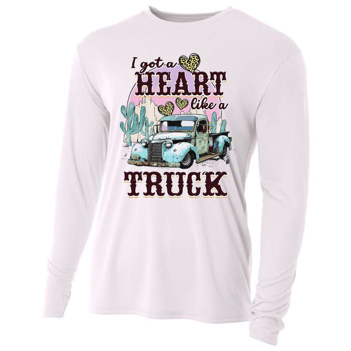 Runs On Dreams And Gasoline I Got A Heart Like A Truck Cooling Performance Long Sleeve Crew