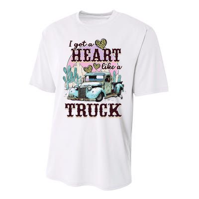 Runs On Dreams And Gasoline I Got A Heart Like A Truck Performance Sprint T-Shirt