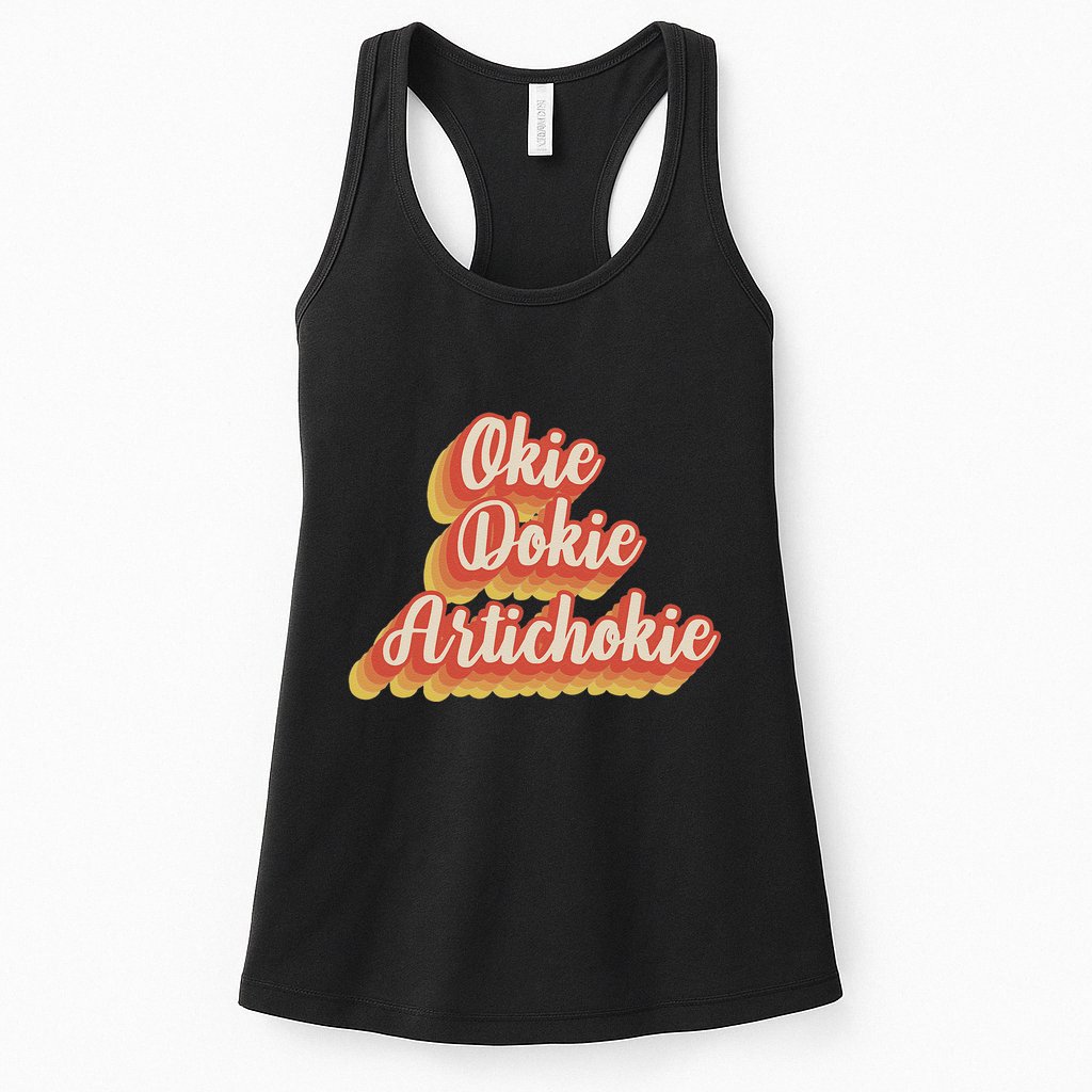 Retro Okie Dokie Artichokie Womens Tank Top