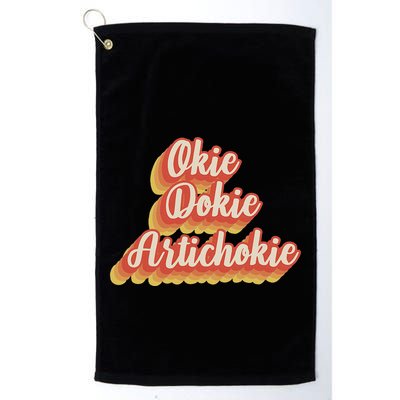 Retro Okie Dokie Artichokie Golf Towel