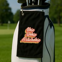 Retro Okie Dokie Artichokie Golf Towel