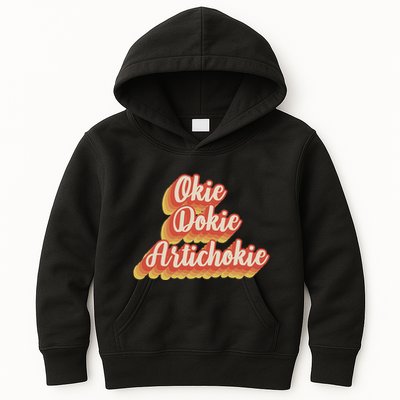 Retro Okie Dokie Artichokie Kids Hoodie