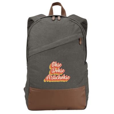 Retro Okie Dokie Artichokie Cotton Canvas Backpack