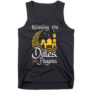 Running On Dates And Prayer Iftar Suhoor Eid Al Fitr Tank Top