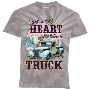 Runs On Dreams And Gasoline I Got A Heart Like A Truck Kids Tie-Dye T-Shirt