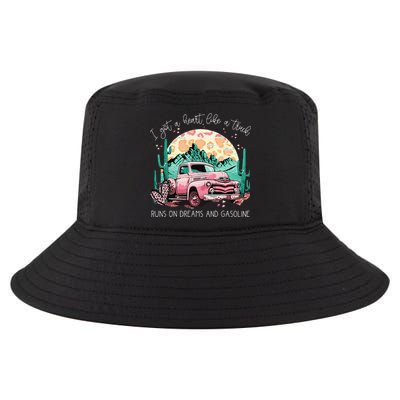 Runs On Dreams And Gasoline I Got A Heart Like A Truck Cool Comfort Performance Bucket Hat