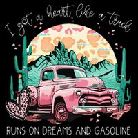 Runs On Dreams And Gasoline I Got A Heart Like A Truck Flatbill Hat
