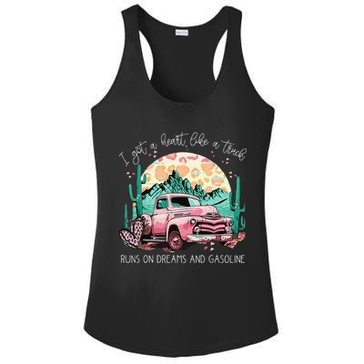 Runs On Dreams And Gasoline I Got A Heart Like A Truck Ladies PosiCharge Competitor Racerback Tank