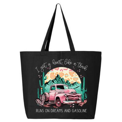 Runs On Dreams And Gasoline I Got A Heart Like A Truck 25L Jumbo Tote