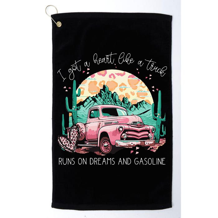 Runs On Dreams And Gasoline I Got A Heart Like A Truck Golf Towel