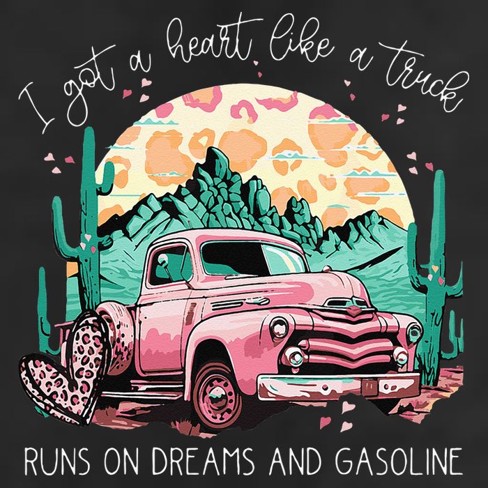 Runs On Dreams And Gasoline I Got A Heart Like A Truck Golf Towel