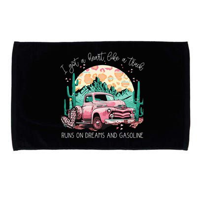 Runs On Dreams And Gasoline I Got A Heart Like A Truck Microfiber Hand Towel