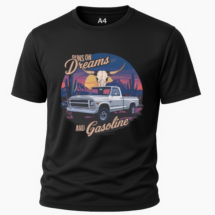 Runs On Dreams And Gasoline Cooling Performance Crew T-Shirt