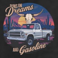 Runs On Dreams And Gasoline Adult Drive Performance Visor