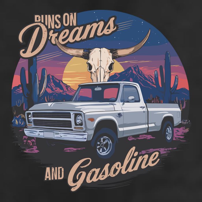 Runs On Dreams And Gasoline Adult Drive Performance Visor