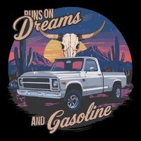 Runs On Dreams And Gasoline Drawstring Bag