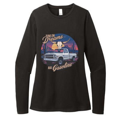 Runs On Dreams And Gasoline Womens CVC Long Sleeve Shirt