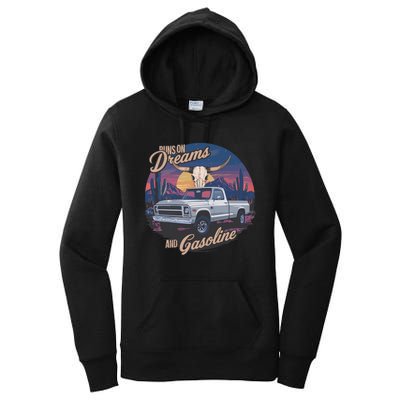 Runs On Dreams And Gasoline Women's Pullover Hoodie