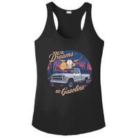 Runs On Dreams And Gasoline Ladies PosiCharge Competitor Racerback Tank