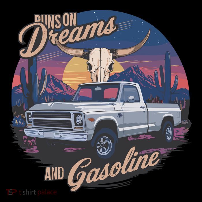 Runs On Dreams And Gasoline Cooling Performance Long Sleeve Crew