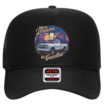 Runs On Dreams And Gasoline Trucker Hat