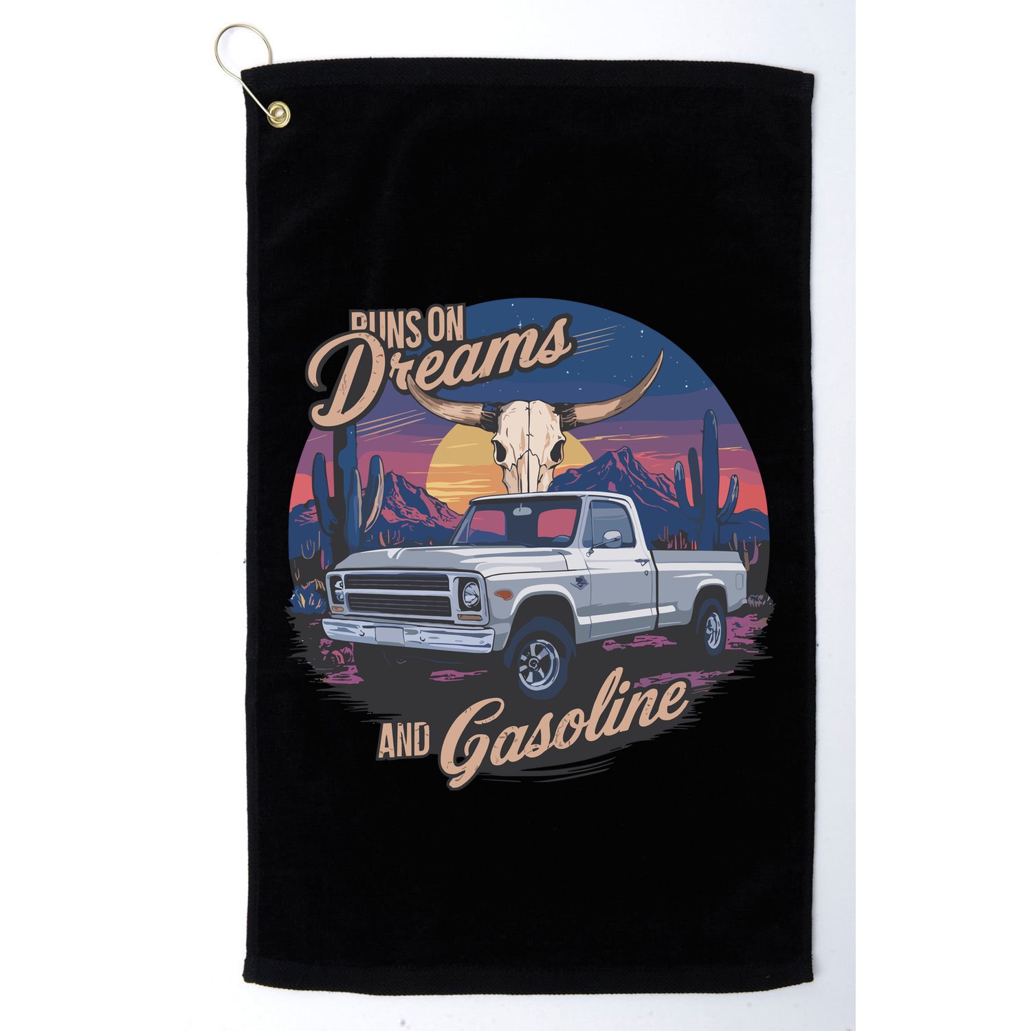 Runs On Dreams And Gasoline Golf Towel