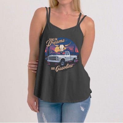 Runs On Dreams And Gasoline Women's Strappy Tank