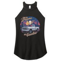 Runs On Dreams And Gasoline Women's Perfect Tri Rocker Tank