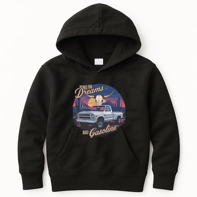 Runs On Dreams And Gasoline Kids Hoodie