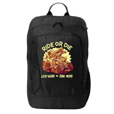 Rides Or Die Less Works Ride More All Terrain Vehicle ATV Premium City Backpack